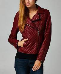 Look At This Esley Collection Burgundy Quilted Moto Jacket On Zulily Today Jackets Clothes Design Fab Fashion