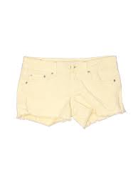 Details About American Eagle Outfitters Women Yellow Denim Shorts 4