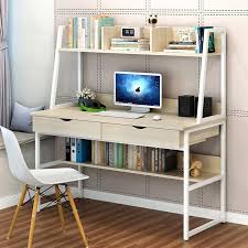 Enterprise Large Computer Desk Workstation With Shelves Drawers White Computer Desk With Shelves Cheap Office Furniture Bookshelf Desk
