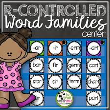 R Controlled Word Families Pocket Chart Literacy Centers Activities