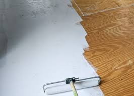 This floor held up for almost eleven years and still looked almost exactly like this when we moved out. How To Paint A Plywood Floor The Easy Way Semigloss Design