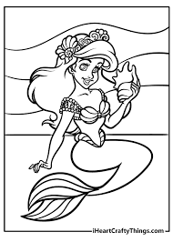 printable ariel coloring pages updated 2022