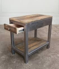 Reclaimed Wood And Metal End Table With Storage Vintage Industrial Furniture Metal Furniture Furniture