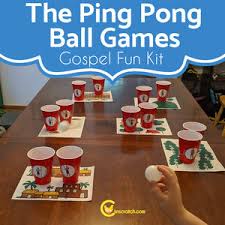 Here are a few suggestions and ideas for games that can naturally also be played to some extent with nuts, potatoes or balloons. The Ping Pong Ball Games Gospel Fun Kit Chicken Scratch N Sniff