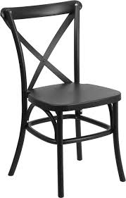 Hercules Series Black Resin Indoor Outdoor Cross Back Chair With Steel Inner Leg Le 9 Bk Gg Crossback Chairs Side Chairs Dining Outdoor Dining Chairs