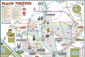 Plano Turistico Del Metro De Madrid Mapa Turistico Plano Metro Madrid Plano Metro