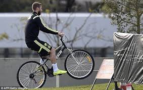 Sergio Ramos Rides A Bike