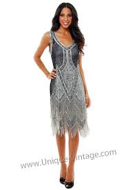 Black Silver Embroidered Reproduction 1920 S Flapper Dress S To Xl Unique 1920s Flapper Dress Vintage Homecoming Dresses Beaded Flapper Dress