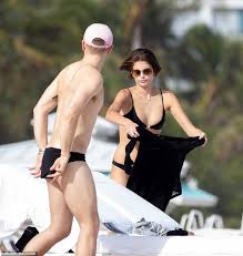 Kaia Gerber wears black bikini in Miami with Queer Eye hosts | Daily Mail  Online
