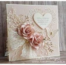 Use silver mirror cardstock to achieve the wedding ring look, and add rhinestone stickers for the gems. 41 Ideas Wedding Card Hand Made Diy Vintage Wedding Cards Handmade Wedding Day Cards Homemade Wedding Cards