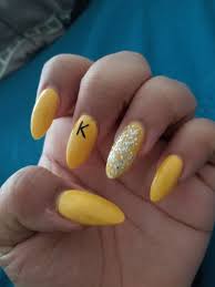 Nails With Initials Nails Yellow Nails Almond Nails Ballerina nails are essentially the stiletto nail, but with a square rather than pointy tip.