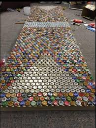 Beer Pong Table Made Out Of Bottle Caps The Lad Bible Bottle Cap Table Bottle Cap Crafts Beer Cap Crafts