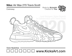 The name 270 comes from an internal nike epithet for the air max 93, which referred to the 270 degrees of visibility in the air unit. Nike Air Max 270 Coloring Pages