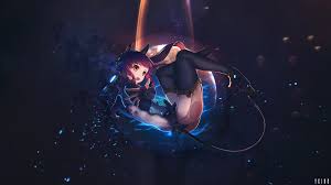 Discover more posts about dark anime girl. Wallpaper Space Dark Anime Girls Picture In Picture Ykino 1920x1080 Elajits 1399207 Hd Wallpapers Wallhere