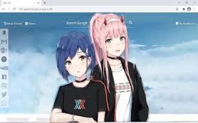 See more ideas about darling in the franxx, zero two, anime girl. Darling In The Franxx Wallpaper Background Theme Chrome New Tab