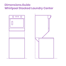 Also known as a laundry center, the stackable washers and dryers come in a variety of configurations, based on a number of factors: Whirlpool Stacked Laundry Center Dimensions Drawings Dimensions Com