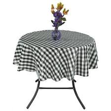 Loon Peak Turlock Round Checkered Non Woven Backing Kitchen Picnic Tablecloth Color Black With Images Picnic Tablecloth Table Cloth Checkered
