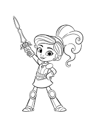 Introduce kids to nella, trinket, garret, and clod with this printable six page coloring book. Nella The Princess Knight Coloring Pages Download And Print Nella The Princess Knight Coloring Pages
