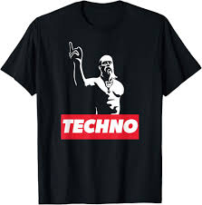 Techno Music Designs Techno Viking art for raver, DJ, hard techno party,  festival T-Shirt - Black, Small, Unisex, Short Sleeve, T-Shirt, Modern ...
