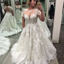 Lace Illusion Cap Sleeve Ball Gown Wedding Dress David S Bridal Wedding Dress Cap Sleeves Ball Gown Wedding Dress Ball Gowns Wedding