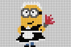 Minion Phil Pixel Art Graph Paper Art Pixel Art Pixel Quilt Pattern