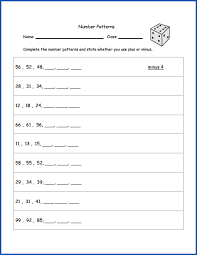 Math Number Patterns Worksheet Printables Worksheets For Kids Number Patterns Worksheets Pattern Worksheet Math Numbers