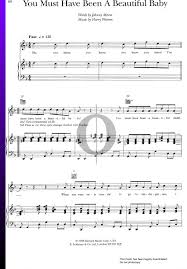 You Must Have Been A Beautiul Baby Sheet Music Piano Guitar Voice Pdf Download Streaming Oktav