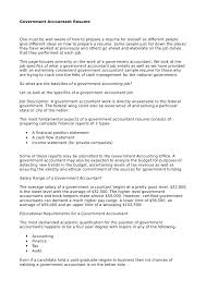 government accountant resume academic