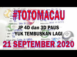Prediksi Bocoran Rumus Totomacau 21 September 2020 Jam