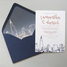 Chicago Skyline Wedding Invitation Suite Navy And Champagne Etsy Skyline Wedding Wedding Invitations Champagne Wedding Invitations