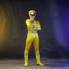 Gao Yellow / Wild Force Yellow Ranger Shiny Gold Cosplay Costume –  Transform Studio