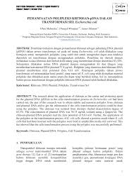 Bioteknologi dna plasmid pada bakteri dna plasmid bioteknologi ialah pemanfaatan sistem hayati untuk menghasilkan produk barang dan jasa. Pdf Pemanfaatan Polipleks Khitosan Pdna Dalam Transformasi Sel Escherechia Coli