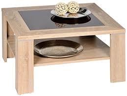 Glass coffee table with santos marble base toparredi. Alfa Tische Santos M2377 Coffee Table Sonoma Oak Wood With Brown Glass Insert 78 X 78 Cm Buy Online In Antigua And Barbuda At Antigua Desertcart Com Productid 93314306