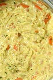 Creamy Chicken Noodle Soup Soup Recipes Slow Cooker Easy Soup Recipes Vegetarian Soup Recipes