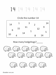 Number Fourteen Preschool Number Worksheets Worksheets Free Number Worksheets