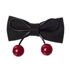 This is a easy and simple way to make cute bow hair clip. Black Bow Cherry Hair Clip Pretty Kitty Fashion