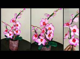 Clay Orchid Flower Arrangement Cold Porcelain Orchid Art And Craft Youtube Orchid Flower Arrangements Orchid Flower Flower Arrangements