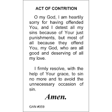 Trace some words and color objects. Act Of Contrition Prayer Card Inspired Prayer Cards