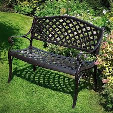 Hometiger a un grand choix de bancs confortables pour vous ! Lazy Susan Banc De Jardin En Aluminium Jasmine Coloris Bronze Ancien Meubles De Patio Meuble Jardin Banc Jardin