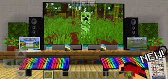Download addons for minecraft bedrock edition from foxynotail. Electronic Furniture Add On Tv Computer More New Working Fridge Minecraft Pe Mods Addons