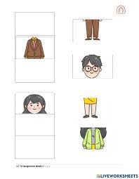 Puzzle gambar profesi set, bermain & bercerita profesi. T2 Family Puzzle Worksheet
