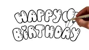 Show some love for your mom on mothers day. How To Write Happy Birthday In Bubble Balloon Letters Drawing Lesson Zooshii Youtube