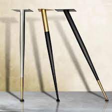 Premium wood and metal mid century modern table legs, furniture feet, table bases, complete tables and more. Bein Verjungte Stahltisch Mid Century Modern Design Etsy