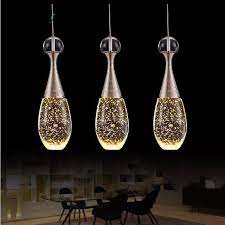 Modern Crystal Glass Bubble Pendant Led