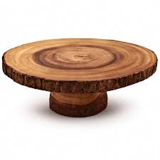 Wood Slice Cake Stand Sur La Table Woodprojects Wood Slice Cake Stand Wood Cake Stand Wooden Cake Stands