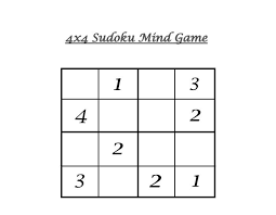 Modern sudoku became mainstream in the 1980s and remains one of the most popular logic puzzles in the world. 4x4 Sudoku 1