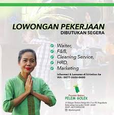 Check spelling or type a new query. Lowongan Kerja Waiter F B Cleaning Service Hrd Marketing Di Pondok Makan Pelem Golek Atmago
