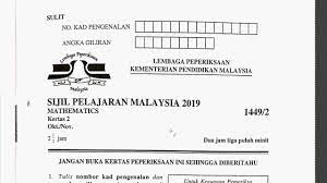 Matematik tahun 1 sk jilid 1 dan 2 kssr dskp matematik. Q1 2 Spm 2019 Sebenar Matematik Kertas 2 Spm2019mk2 Youtube