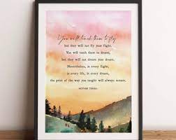 You Will Teach Them To Fly Mother Teresa Quote Etsy Australia