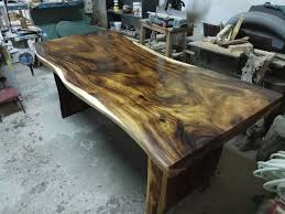 New Live Edge Acacia Wood One Slab Dining Conference Table Handmade Slab Dining Live Edge Table Live Edge Dining Table